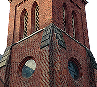 Close up of St. George's Anglican Church, Newcastle